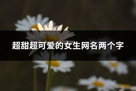 網名可愛兩字|超甜超可爱的女生网名两个字 (精选1265个)